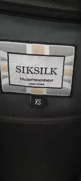 Sudadera SikSilk Hombre Talla XS Gris y Blanco