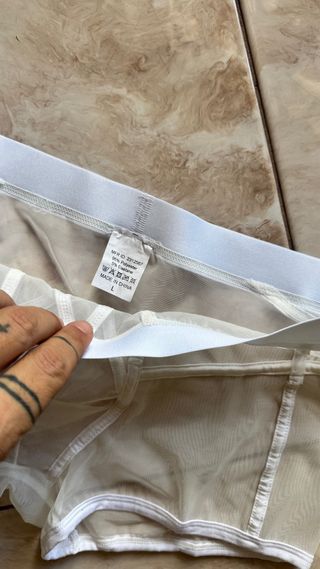 Boxer bianco trasparente taglia unica