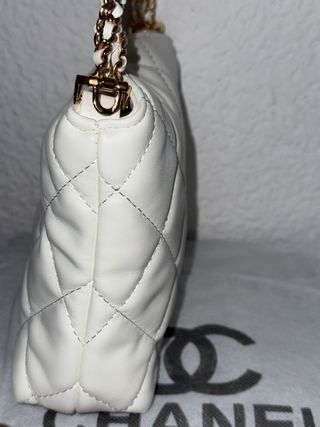 Bolso Chanel Blanco y Dorado