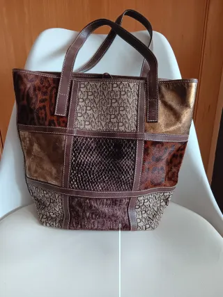 Bolso Piel Pedro Miralles Marrón y Dorado