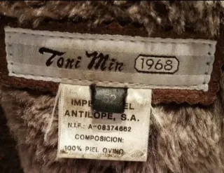 Chaqueta Toni Min 1968 Piel Antílope Marrón