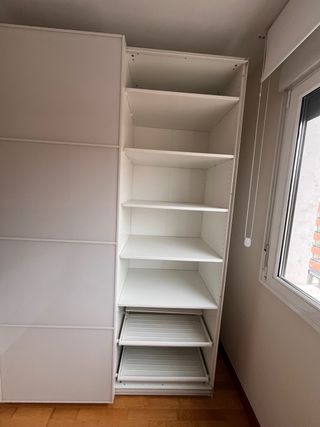 Armario blanco puertas correderas cristal