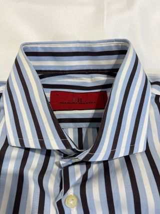 Camisa Carolina Herrera Rayas Azul y Negro