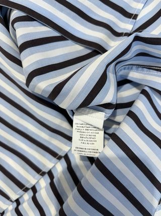 Camisa Carolina Herrera Rayas Azul y Negro