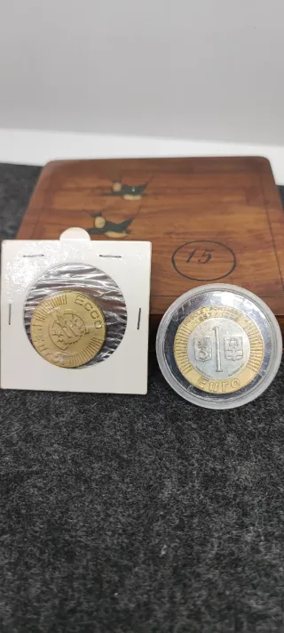 Coppia Monete prova dell'euro