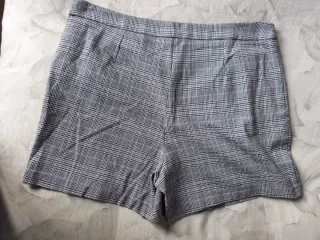 Falda pantalón cuadros gris