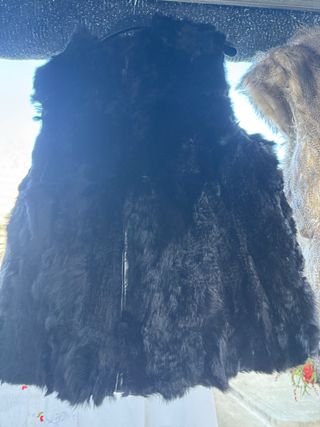 Abrigo negro de pelo