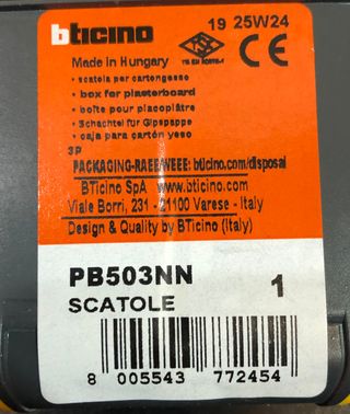 OMNIALUXSTORE BTICINO PB503NN 20 PEZZI