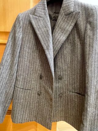 Americana gris mujer