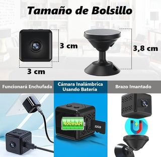 Mini Camara Espia 1080p 4K IP Wifi a Tiempo Real
