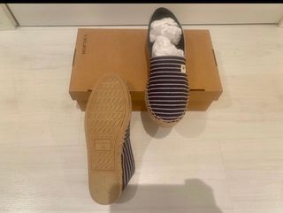 Alpargatas Silbon Rayas Azul Marino y Blanco