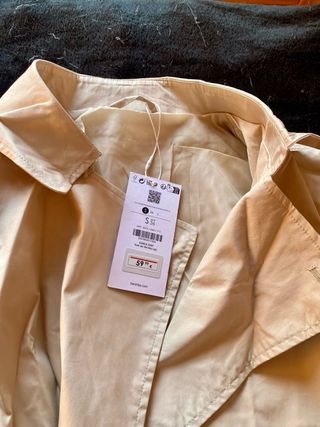 Gabardina Trench Bershka Beige