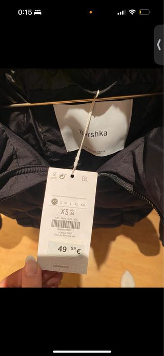 Chaqueta anorak negra nueva