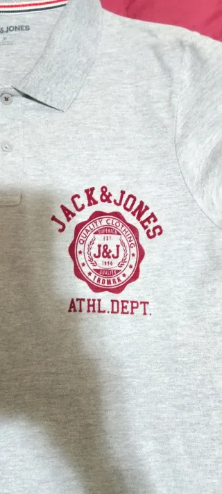 Polo Jack & Jones grigio manica corta