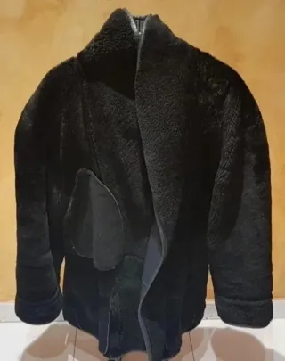 Chaqueta de Piel Ovino Auténtica Negra