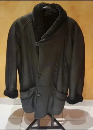 Chaqueta de Piel Ovino Auténtica Negra