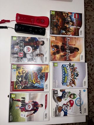Consola Wii Roja + 8 Juegos