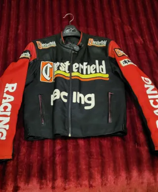 Cazadora Chesterfield Racing Negra/Roja