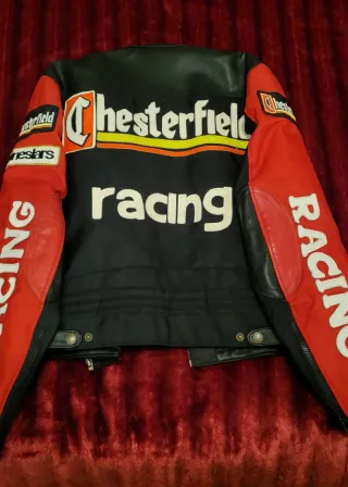 Cazadora Chesterfield Racing Negra/Roja