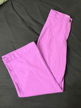 Pantalones Palazzo Bershka Morado
