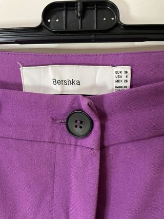Pantalones Palazzo Bershka Morado