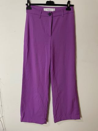 Pantalones Palazzo Bershka Morado