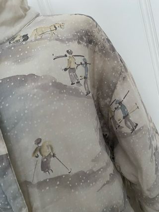 Parka ligera vintage con motivos de nieve
