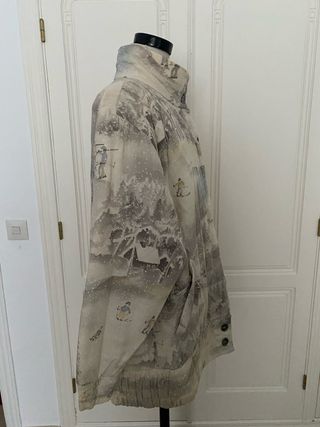 Parka ligera vintage con motivos de nieve