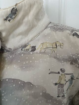 Parka ligera vintage con motivos de nieve