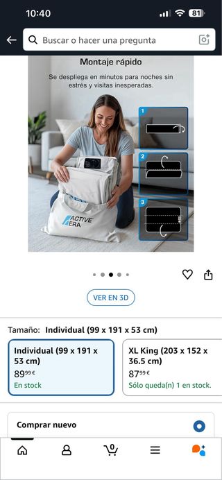 Colchón Hinchable Individual Active Era