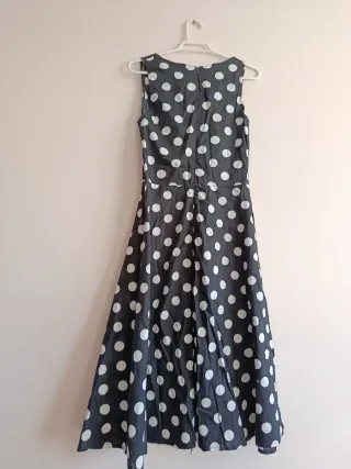 Vestido lunares negro y blanco talla S