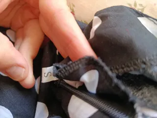 Vestido lunares negro y blanco talla S