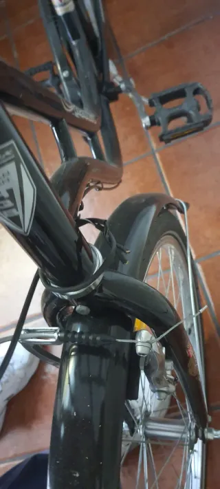 Bicicleta urbana negra