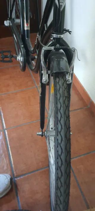 Bicicleta urbana negra