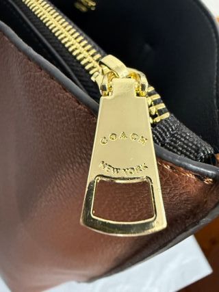 Bolso Coach Marrón y Dorado