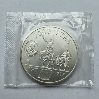 2000 Pesetas 1997 SC El Quijote Cervantes Plata