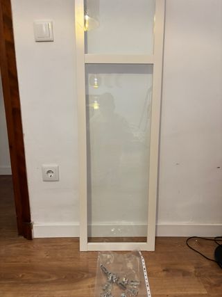 Puerta Cristal Billy Oxberg Blanca Ikea