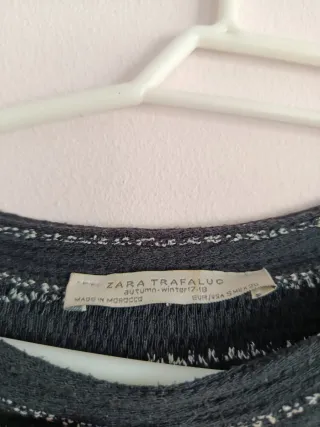 Vestido Zara rayas plateadas Talla S