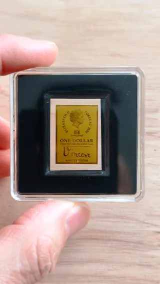 Moneda Oro 24K EL ROSAL Vincent Van Gogh 999 ARTE