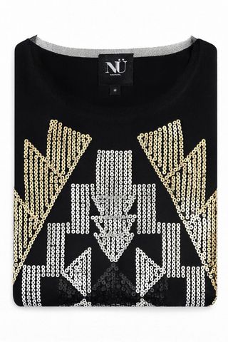 Camiseta NU manga larga lentejuelas S