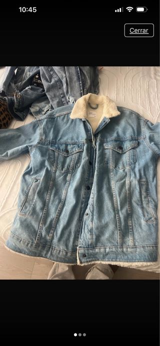 Cazadora vaquera con borrego oversace