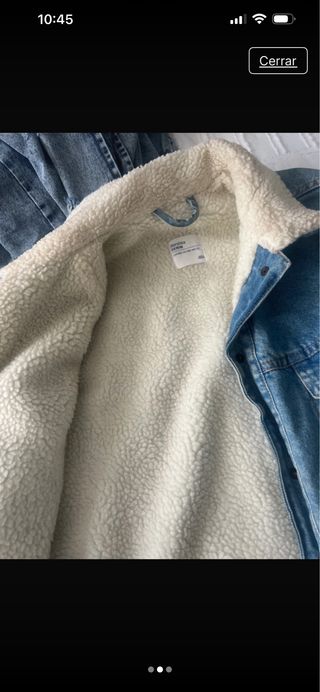 Cazadora vaquera con borrego oversace