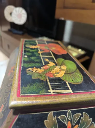 Caja India Artesanal Pintada