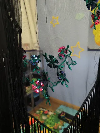 Vestido Fiesta Tony Benítez con Mantón