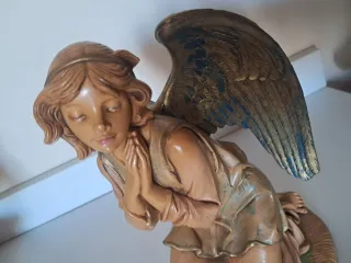 Angelo presepe in legno