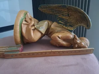 Angelo presepe in legno