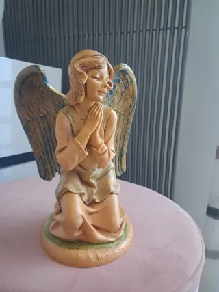 Angelo presepe in legno