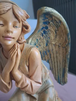 Angelo presepe in legno