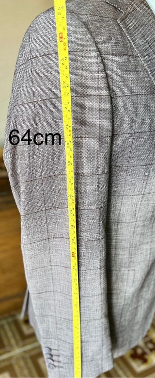 Abito uomo marrone a quadri 3 pezzi tg 50