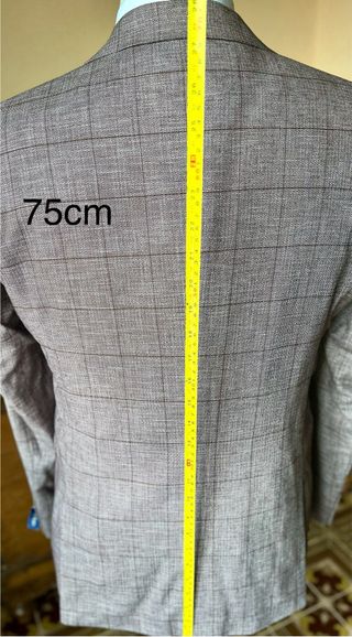 Abito uomo marrone a quadri 3 pezzi tg 50